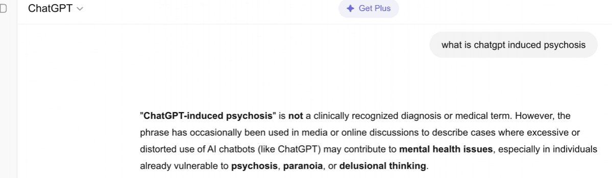 ChatGPT's take on this latest concerning phenomenon. Chatgpt