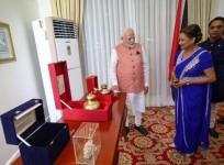 PM Modi presents Ram Mandir replica, holy water from Saryu river to Trinidad & Tobago PM