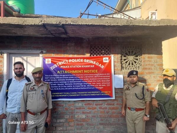 J&K Police attached property of a terror associate in Srinagar Property attached