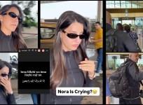 Nora Fatehi seen crying at Mumbai aiport, bodyguard pushes fan as he tries to click selfie with her