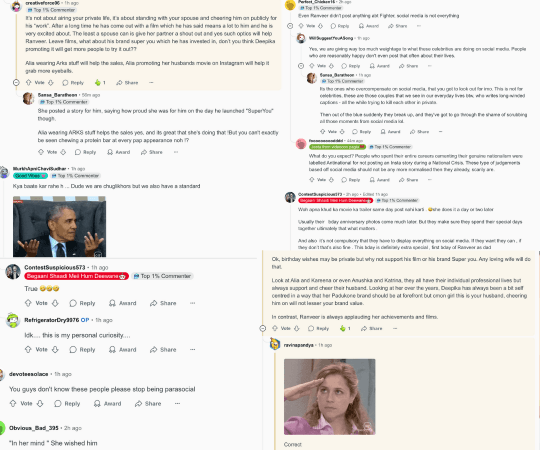 This is what the comment section of the discourse looked like. Deepika Padukone-Ranveer Singh