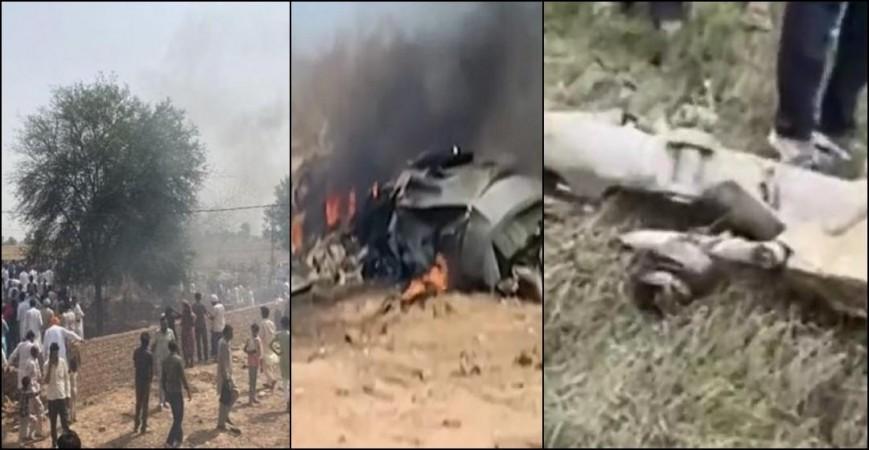 Indian Air Force jet crashes in Churu, Rajasthan; pilot dead ;See horrifying visuals
