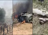 Indian Air Force jet crashes in Churu, Rajasthan; pilot dead ;See horrifying visuals