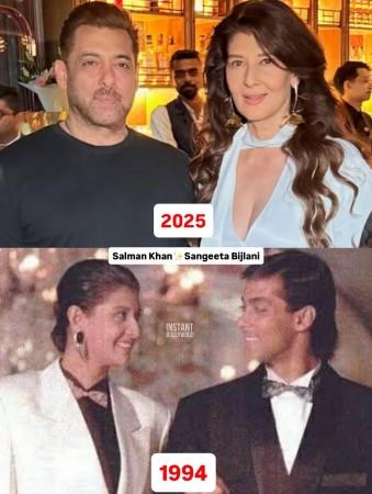 Sangeeta Bijlani stuns in short white dress at 65th Birthday; poses with ex Salman Khan; Fans react to her 'Heavily Botoxed Face' Sangeeta Bijlani stuns in short white dress at 65th Birthday; poses with ex Salman Khan; Fans react to her 'Heavily Botoxed Face'