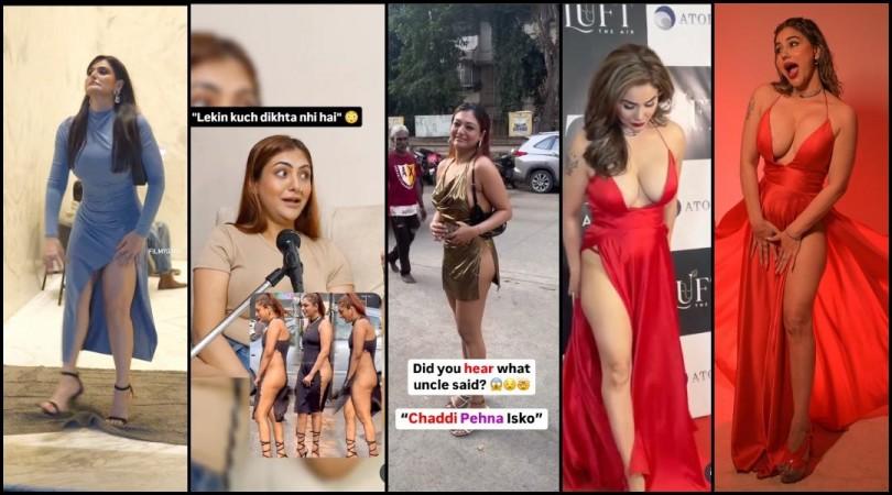 Zareen Khan wears high heels with thigh-high slit outfit; trips while walking, fans say she's 'copying Khushi and Kangana' Zareen Khan wears high heels with thigh-high slit outfit; trips while walking, fans say she's 'copying Khushi and Kangana'