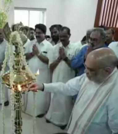 Amit Shah Opens New BJP Office in Kerala Amit Shah Opens New BJP Office in Kerala