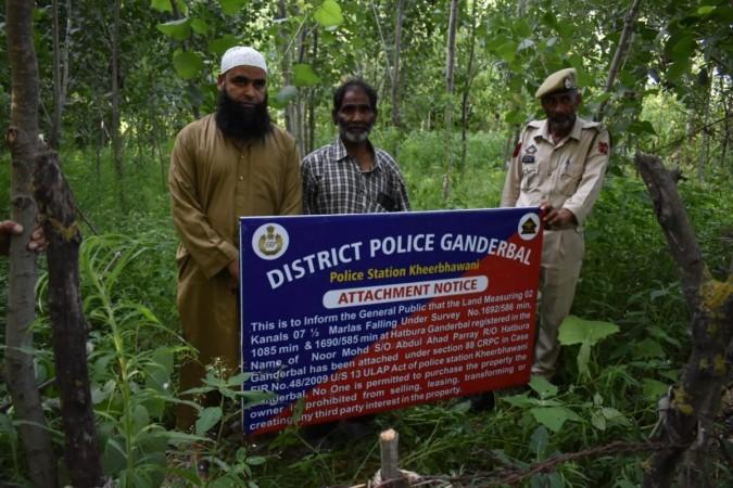 Property of PoJK-based terrorist attached in Ganderbal area of Kashmir Property seized