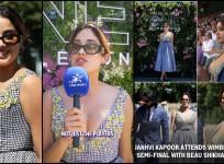 Janhvi Kapoor slays in plunging neckline dress, talks about attending Wimbledon with beau Shikhar; netizens say 'rehearsed from ChatGpt'