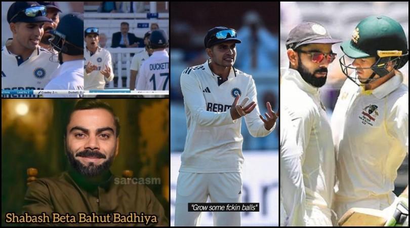 'Grow some f****** ba**s;: Shubman Gill hurls expletives, makes obscene gestures at England opener Zak Crawley: netizens say he's taking Virat's legacy forward 'Grow some f****** ba**s;: Shubman Gill hurls expletives, makes obscene gestures at England opener Zak Crawley: netizens say he's taking Virat's legacy forward