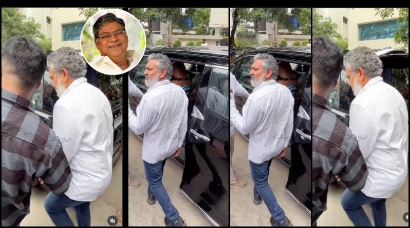 Angry SS Rajamouli pushes away fan trying to click selfie at Kota Srinivasa Rao's funeral [Watch]