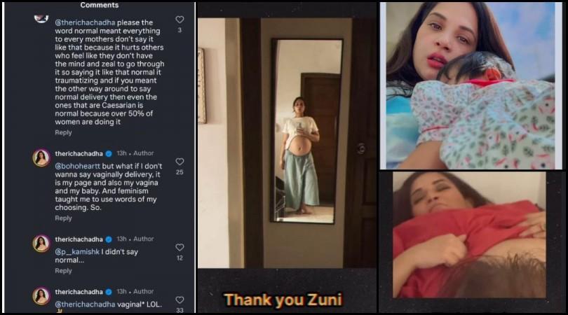 'My Vagina and My Baby...': Richa Chadha trolled for bragging about giving natural birth to daughter Zuni; deletes post later 'My Vagina and My Baby...': Richa Chadha trolled for bragging about giving natural birth to daughter Zuni; deletes post later