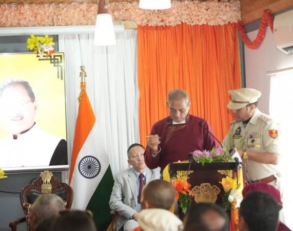 Kavinder Gupta after taking oath as new Lieutenant Governor of Ladakh Kavinder Gupta