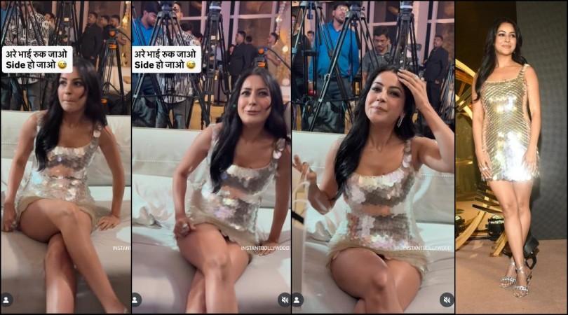 Shehnaaz Gill flaunts her thighs, schools paps for filming while she adjusts her mini outfit; Netizens say 'looks Uncomfortable' Shehnaaz Gill flaunts her thighs, schools paps for filming while she adjusts her mini outfit; Netizens say 'looks Uncomfortable'
