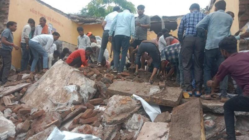 Raj school building collapse: Four children killed, 10 rescued; govt orders probe Raj school building collapse: Four children killed, 10 rescued; govt orders probe