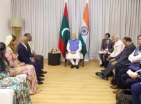 PM Modi meets Maldives' opposition, ex-President; reiterates India's commitment to cooperation