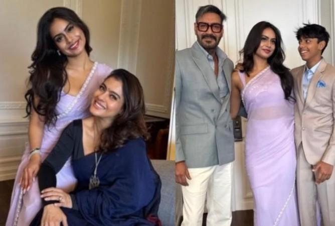 Ajay Devgn, Kajol with Nysa and Yug Ajay Devgn, Kajol with Nysa and Yug