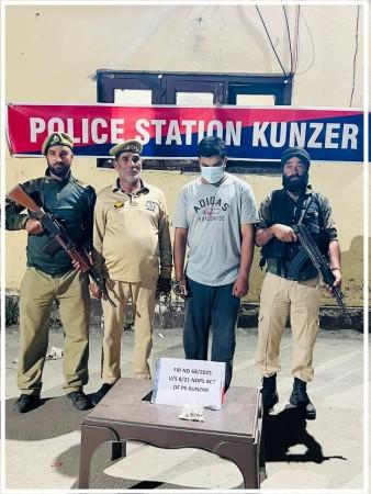 Drug peddler arrested by Baramulla Police Drug peddler