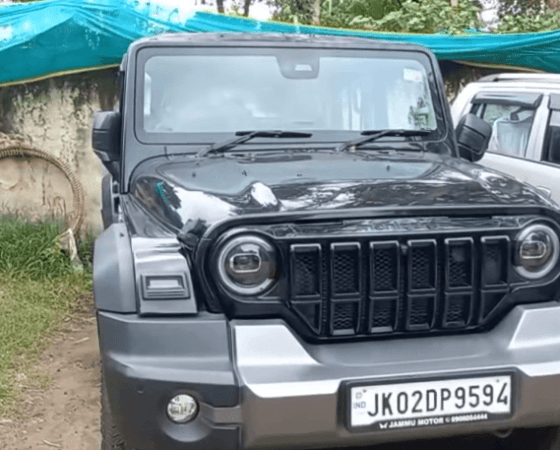 Thar car seized by Gandhi Nagar Police in Jammu Accident