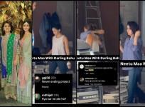 Alia Bhatt - Neetu Singh share warm hug as they inspect Krishna raj Bungalow's construction; netizens say 'saas bahu drama for camera'