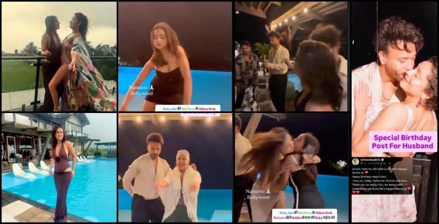 Vicky Jain pops up champagne with Ankita, Manisha Rani's sultry dance; Nia Sharma slays in beach wear; netizens say 'all are drunk dancing' Vicky Jain pops up champagne with Ankita, Manisha Rani's sultry dance; Nia Sharma slays in beach wear; netizens say 'all are drunk dancing'