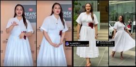 Sonakshi Sinha brutally fat-shamed for wearing white gown with bold rose Embellishment at recent event