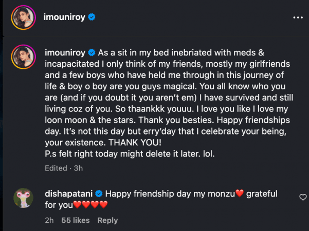 Disha Patani and Mouni Roy friendship comment Disha Patani and Mouni Roy friendship comment