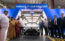 TN CM M K Stalin, Pham Sanh Chau, VinFast - CEO Asia, along with government officials at the opening ceremony of the first electric vehicle plant of VinFast India in Thoothukudi. TN CM M K Stalin, Pham Sanh Chau, VinFast - CEO Asia, along with government officials at the opening ceremony of the first electric vehicle plant of VinFast India in Thoothukudi.
