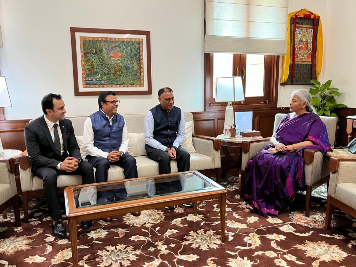 Flipkart Group CEO Kalyan Krishnamurthy, and Rajneesh Kumar, Chief Corporate Affairs Officer, meet Finance Minister of India Nirmala Sitharaman in New Delhi on Monday, August 4, 2025. Flipkart Group CEO Kalyan Krishnamurthy, and Rajneesh Kumar, Chief Corporate Affairs Officer, meet Finance Minister of India Nirmala Sitharaman in New Delhi on Monday, August 4, 2025.
