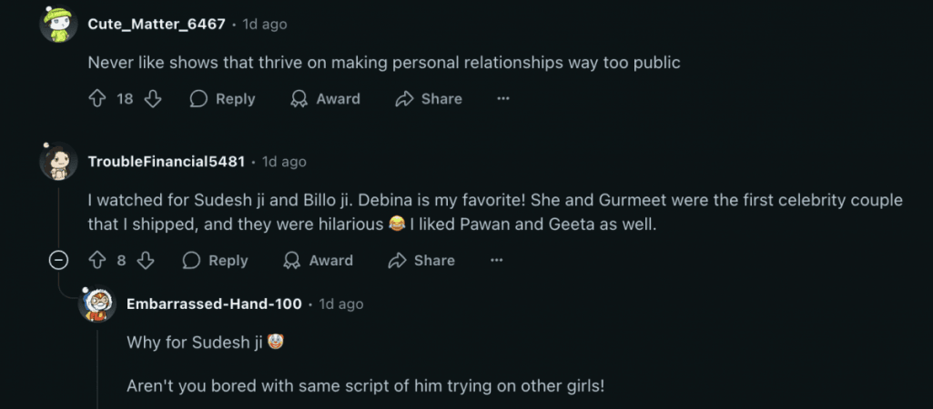Pati Patni Aur Panga review: Swara Bhaskar- Fahad Ahmed's cringe PDA to Rubina -Abhinav's loud romance, Hina-Rocky's sob story; Munawar's adult jokes leave viewers unhappy Pati Patni Aur Panga review: Swara Bhaskar- Fahad Ahmed's cringe PDA to Rubina -Abhinav's loud romance, Hina-Rocky's sob story; Munawar's adult jokes leave viewers unhappy
