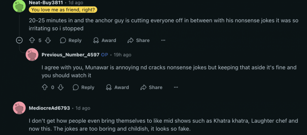 Pati Patni Aur Panga review: Swara Bhaskar- Fahad Ahmed's cringe PDA to Rubina -Abhinav's loud romance, Hina-Rocky's sob story; Munawar's adult jokes leave viewers unhappy Pati Patni Aur Panga review: Swara Bhaskar- Fahad Ahmed's cringe PDA to Rubina -Abhinav's loud romance, Hina-Rocky's sob story; Munawar's adult jokes leave viewers unhappy