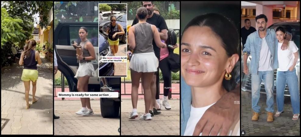 Alia Bhatt bumps into people during pickleball practice; Ranbir grabs her neck during photo-op; netizens say 'She looks sad, unhappy' Alia Bhatt bumps into people during pickleball practice; Ranbir grabs her neck during photo-op; netizens say 'She looks sad, unhappy'