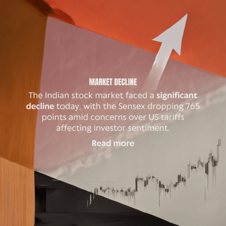 Indian stock market ends lower amid US tariff jitters, Sensex declines 765 points Indian stock market ends lower amid US tariff jitters, Sensex declines 765 points