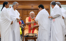 PM Modi Celebrates Raksha Bandhan with Children, Brahma Kumaris; Priyanka Ties Rakhi to Rahul Gandhi PM Modi Celebrates Raksha Bandhan with Children, Brahma Kumaris; Priyanka Ties Rakhi to Rahul Gandhi