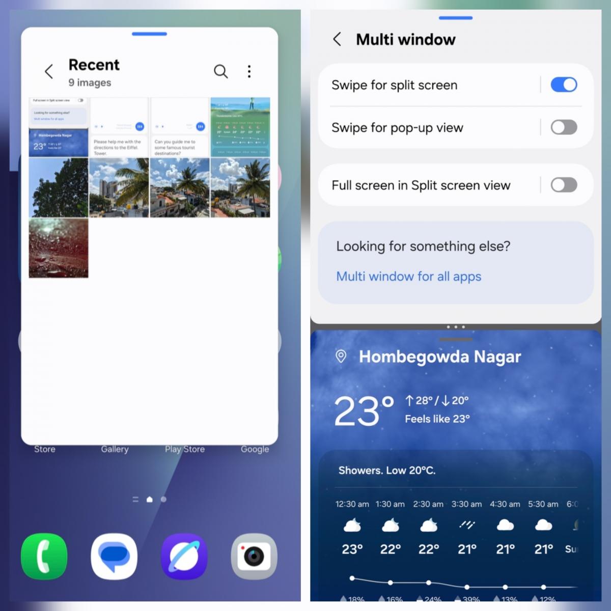 Samsung Galaxy Z Fold7 review: Floating window on left, multi-window on right Samsung Galaxy Z Fold7 review