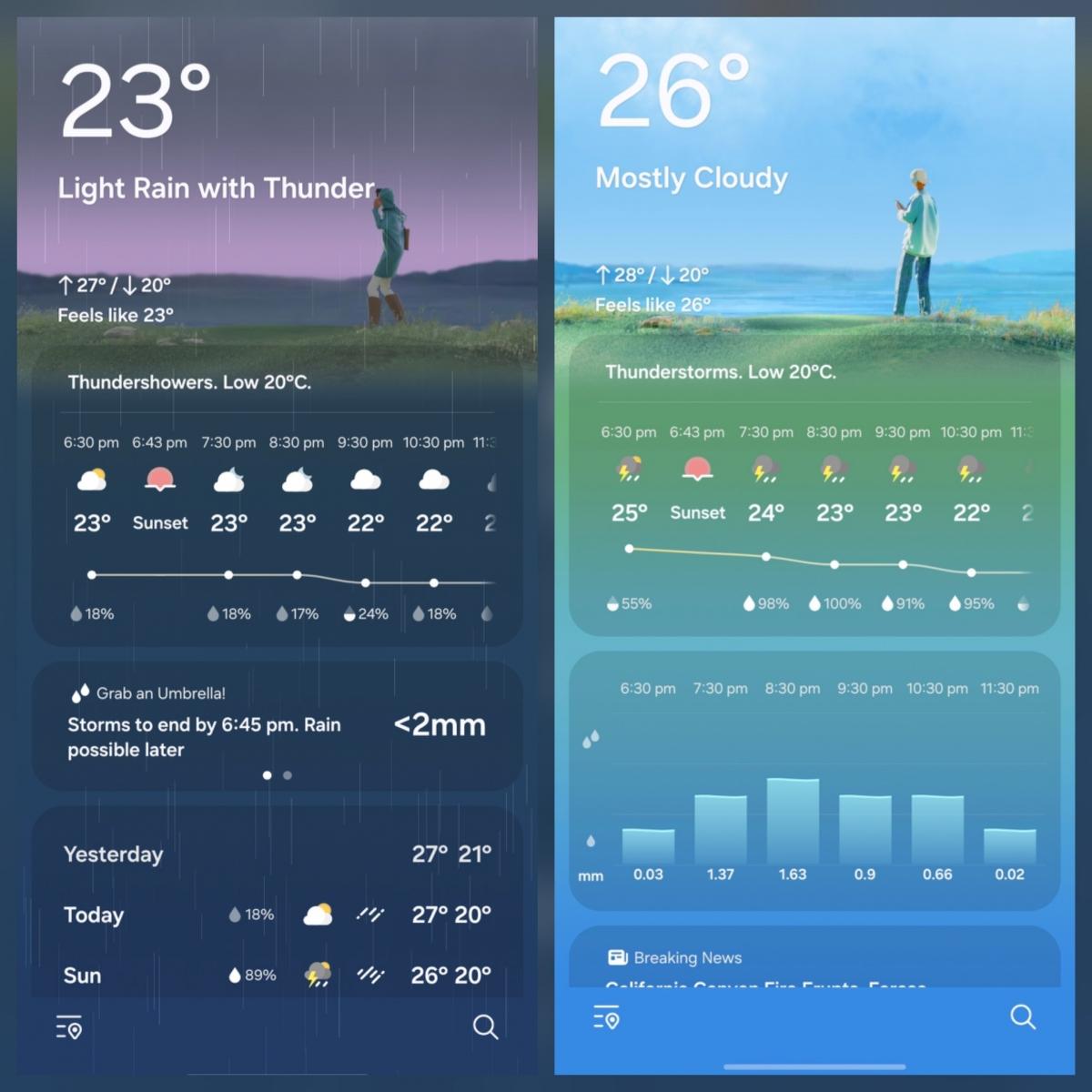 Samsung Galaxy Z Fold7 review: Weather app Samsung Galaxy Z Fold7 review