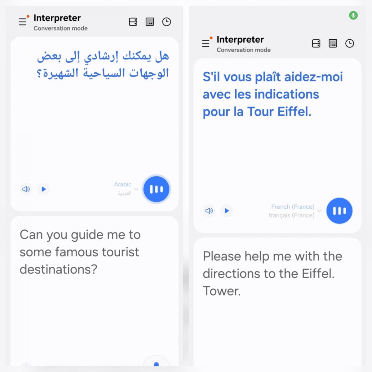 Samsung Galaxy Z Fold7 review: Interpreter feature in action Samsung Galaxy Z Fold7 review