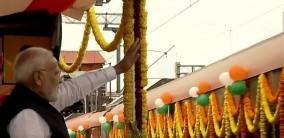 PM Modi flags off three Vande Bharat trains, inaugurates Bengaluru-Belagavi service