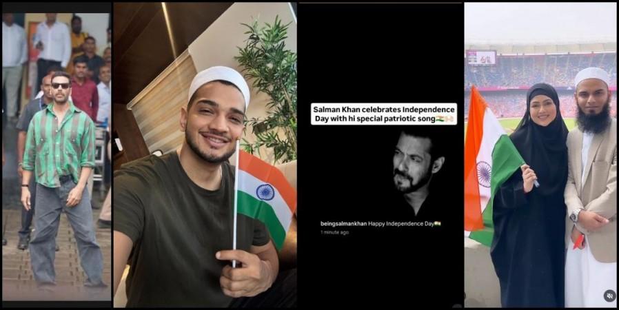 79th Independence Day: Salman Khan sings Sare Jahan se Accha; Tiger Shroff does back flip, Akshay Kumar, Vicky Kaushal; celebs share photos with tricolour 79th Independence Day: Salman Khan sings Sare Jahan se Accha; Tiger Shroff does back flip, Akshay Kumar, Vicky Kaushal; celebs share photos with tricolour