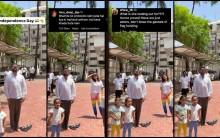 Shamita Shetty moves her hands, looks around as national anthem is played during flag hoisting; fans call her gesture disrespectful Shamita Shetty moves her hands, looks around as national anthem is played during flag hoisting; fans call her gesture disrespectful
