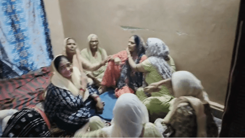 Wailing relatives of Banagarh family as there is no report of missing eight members of this ill-fated family Banagarh