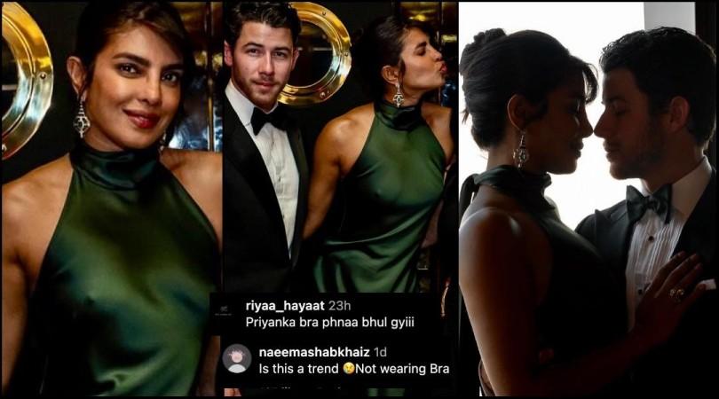 Priyanka Chopra stuns in satin emerald gown at Nick Jonas's parents' 40th anniversary; fans say 'did she forget her bralette' Priyanka Chopra stuns in satin emerald gown at Nick Jonas's parents' 40th anniversary; fans say 'did she forget her bralette'