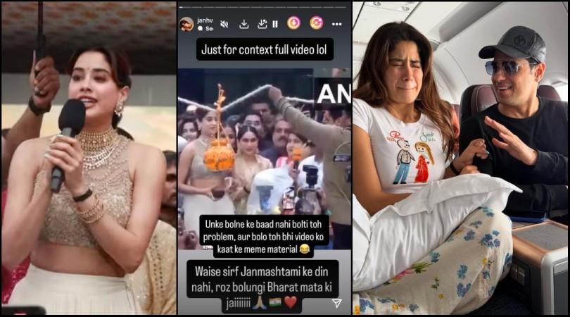'If I hadn't repeated after him it would've been a problem': Janhvi Kapoor on shouting 'Bharat Mata Ki Jai' at Dahi Handi event in Mumbai 'If I hadn't repeated after him it would've been a problem': Janhvi Kapoor on shouting 'Bharat Mata Ki Jai' at Dahi Handi event in Mumbai