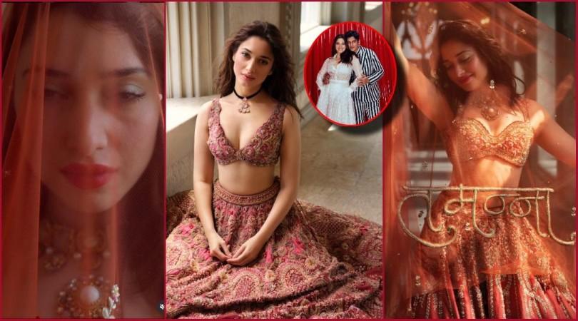 Tamannaah Bhatia exudes bridal glow in red lehenga for KALKI Bridal 2025; fans say 'this could've been her wedding outfit with Vijay Varma'