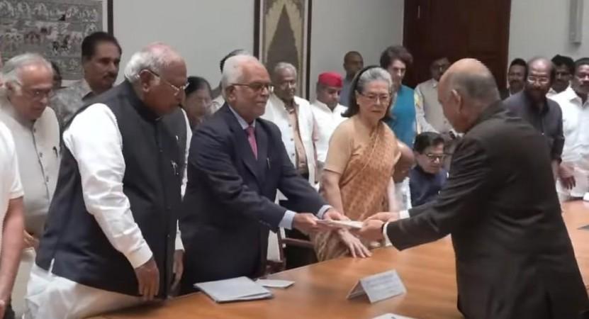 Oppn VP candidate Sudershan Reddy files nomination, top INDIA bloc leaders in attendance Oppn VP candidate Sudershan Reddy files nomination, top INDIA bloc leaders in attendance