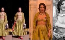 Bhumi Pednekar goes bold in golden bralette-lehenga; netizens say she's holding her breath to flaunt her abs Bhumi Pednekar goes bold in golden bralette-lehenga; netizens say she's holding her breath to flaunt her abs