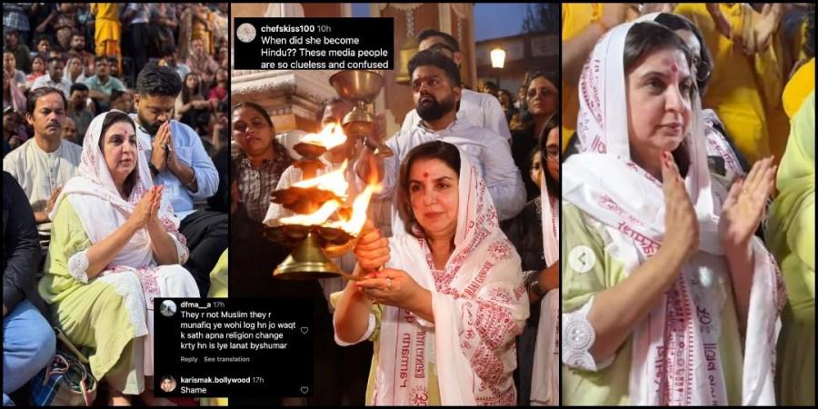 'Shameful, did she become Hindu?: Farah Khan performs Ganga Aarti in Rishikesh with cook Dilip; gets trolled 'Shameful, did she become Hindu?: Farah Khan performs Ganga Aarti in Rishikesh with cook Dilip; gets trolled