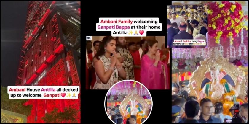 Ganesh Chaturthi 2025: Anant Ambani-Radhika Merchant welcome Antilia ...