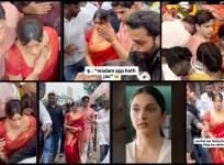 Sidharth Malhotra holds Janhvi Kapoor close as she gets scared amid crowd during Lalbaugcha Raja darshan; fans say 'Kiara is watching you'