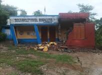 Damaged school