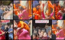 Ganpati Visarjan: Radhika Merchant's bodyguard shields her during flower battle with Anant Ambani; Salman Khan protects his nephew from loud dhol beats